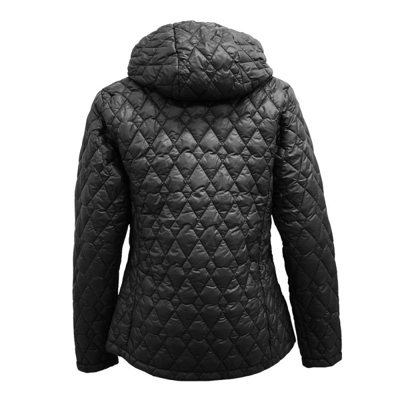 Bella Quilted Polyfiber Jacket with Hood – Black Quilted Winter Jacket for Everyday Wear 1