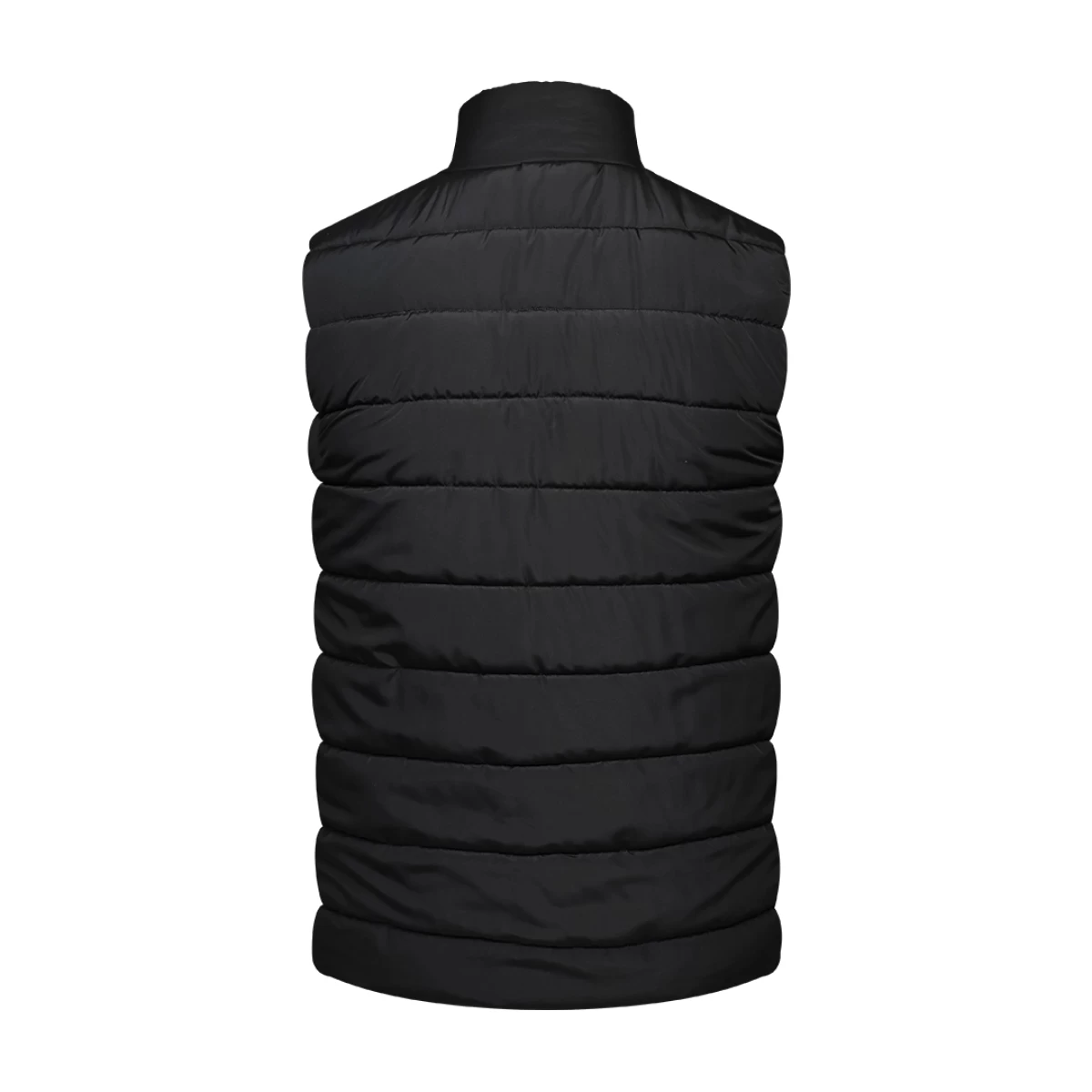 Classic Puffer Half Jacket – Black Quilted Sleeveless Winter Jacket with High Collar and Front Zip 1