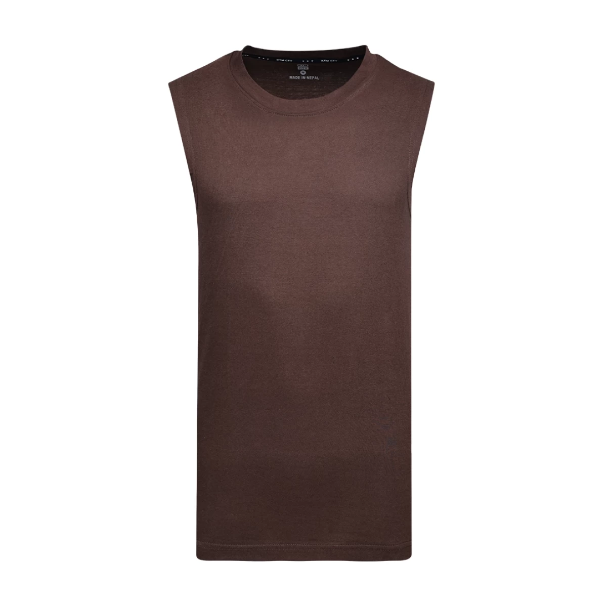 A female model in a black tank top and a male model in a brown tank top wearing the unisex KTM CTY Aerolite Tanktop, styled with sunglasses for a casual summer activewear look. 2