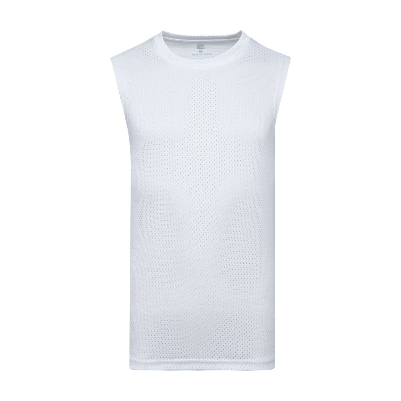 Front View of white tanktop or sandoo, a summer wear