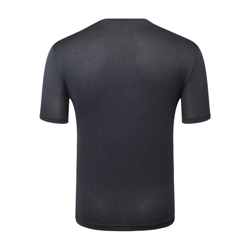 A male model wearing a dark grey heathered KTM CTY Altitude Wear short-sleeve t-shirt featuring a small white logo on the left chest 1