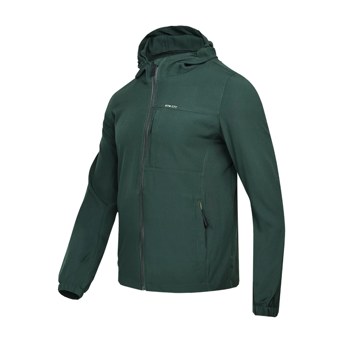 KTM CTY Green Windbreaker Windcheater Jacket with Hood and Full-Zip Design with Chest Pocket 2