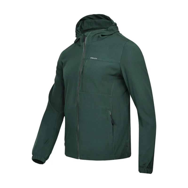 KTM CTY Green Windbreaker Windcheater Jacket with Hood and Full-Zip Design with Chest Pocket 2