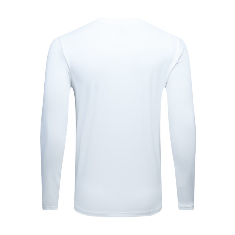 A solid white KTM CTY Classic Long Sleeve Crew neck t-shirt featuring a clean, minimalist fit, designed as lightweight and breathable summer wear. 3