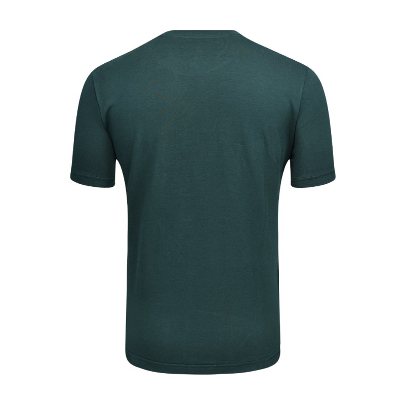 A solid dark green KTM CTY Foundation short-sleeve crew neck t-shirt featuring a clean, minimalist design, ideal for breathable casual summer wear. 1