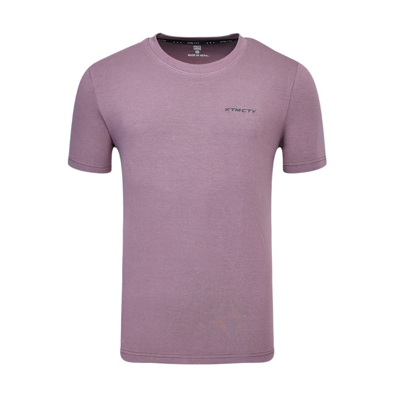A solid dark green KTM CTY Foundation short-sleeve crew neck t-shirt featuring a clean, minimalist design, ideal for breathable casual summer wear. 1