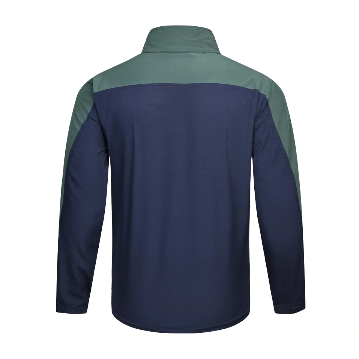 KTM CTY Green and Navy Color-Block Windcheater Jacket with Full-Zip Front and Stand Collar 1