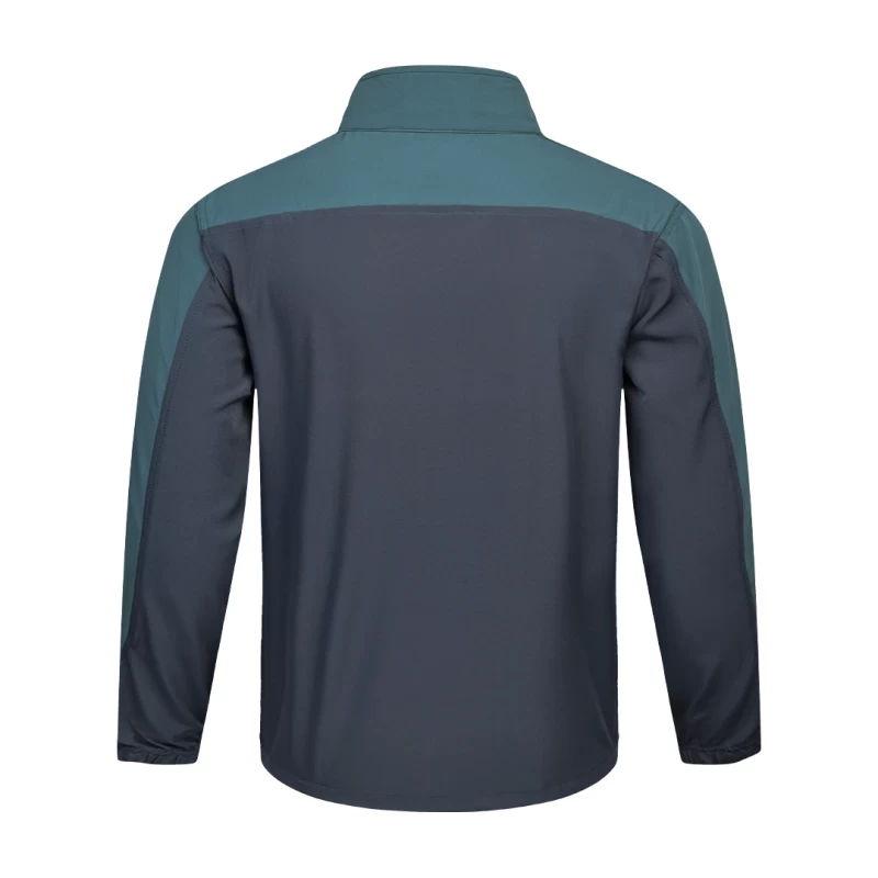 KTM CTY Green and Navy Color-Block Windcheater Jacket with Full-Zip Front and Stand Collar 4