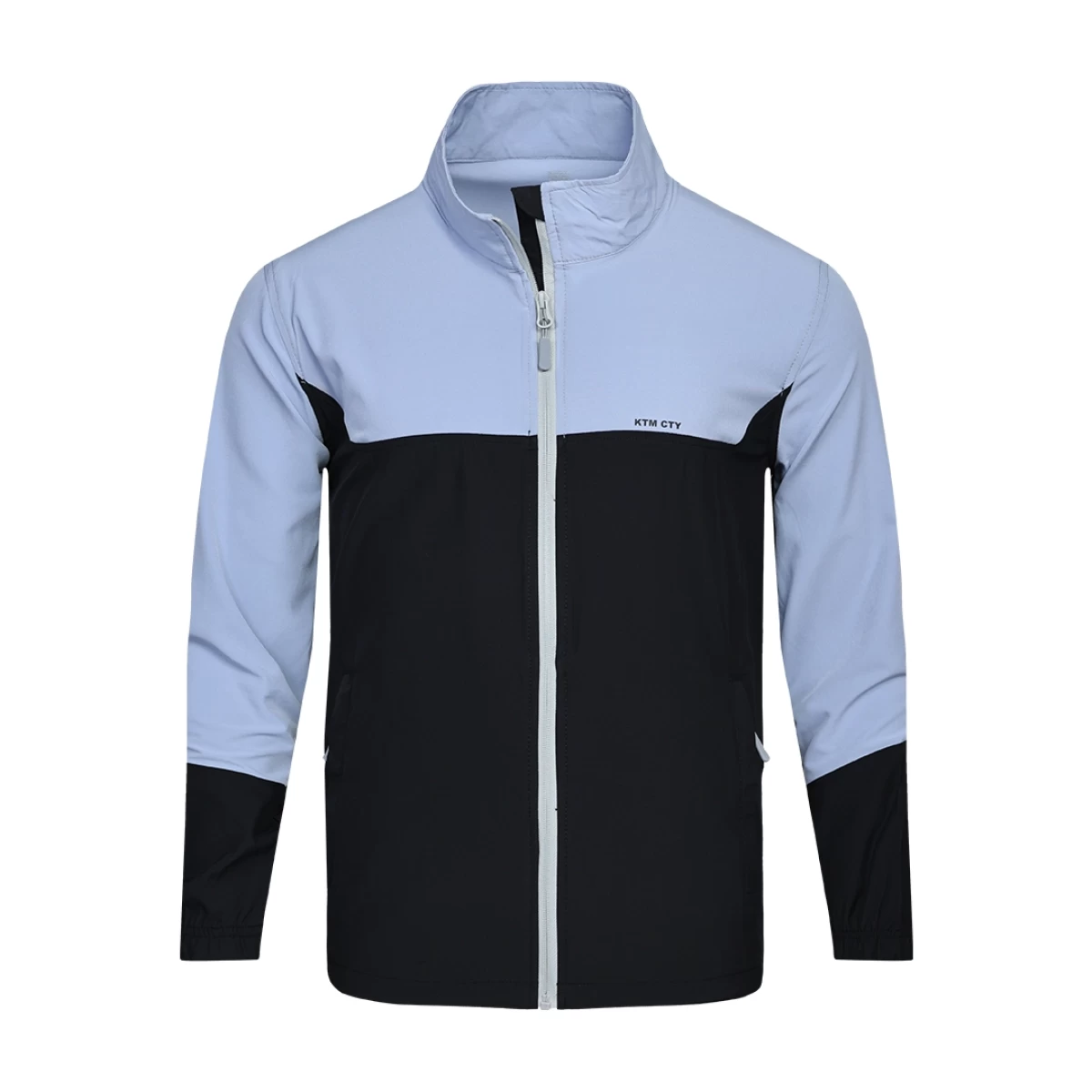 KTM CTY Green and Navy Color-Block Windcheater Jacket with Full-Zip Front and Stand Collar 1