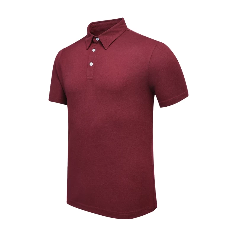 A male and female model wearing matching maroon KTM CTY polo tshirts and sunglasses, standing confidently against a white background. The female model is resting her arm on the male model's shoulder 0