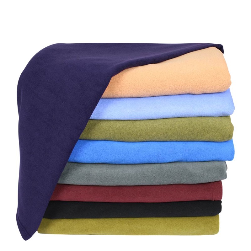 Cozy and soft KTMCTY Single Layer Fleece blankets, stacked high to show multiple color options for your bedroom or living room 0